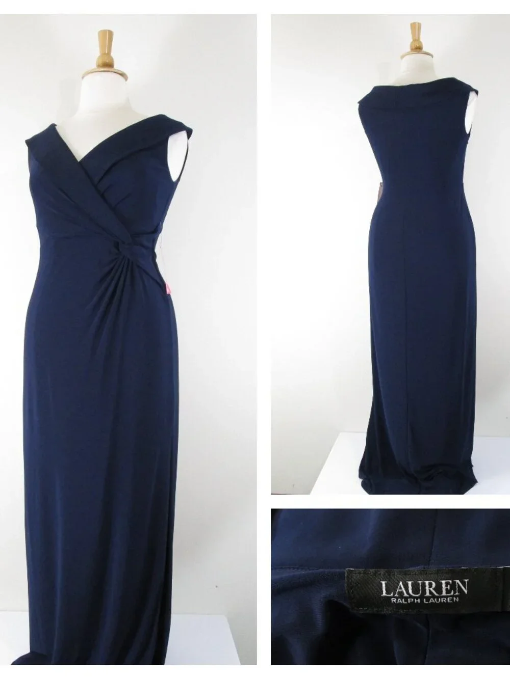 Lauren Ralph Lauren Navy Blue Maxi Dress